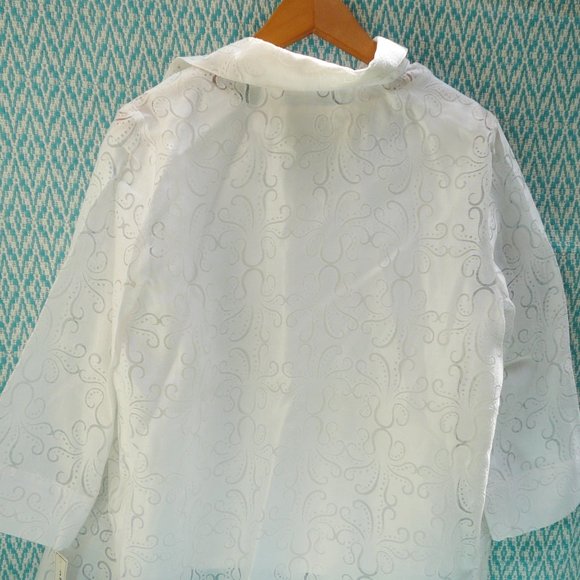 NWT 3/4 Sleeve White Blouse and Tank Top 2 piece Set size 8 Alfred Dunner - Picture 6 of 10